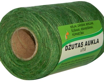 Ficelle vert jute 2 mm / 65 m Cordon naturel pour jardin artisanal