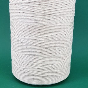 Cotton Twine 2 mm / 1050 m Single Strand Natural Cord for Crafts