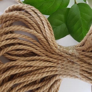 Jute Rope 8 mm/20 m Twisted Natural Rope Tools for Crafting