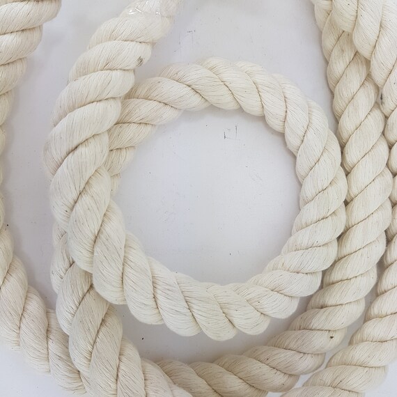 Cotton Rope 8 Mm/ 10 Mm/ 12 Mm Twisted Natural Macrame Cord Tools for  Crafting 