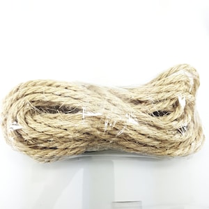 Corde en sisal, 8 mm/10 mm/12 mm, cordelette naturelle torsadée pour travaux manuels