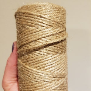 Jute Twine 2 mm/ 70 mm/ 140 m Natural Cord for Craft Garden