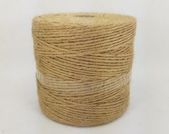 Ficelle de jute 2 mm/1 kg de fil de jute naturel torsadé pour le bricolage, le jardinage