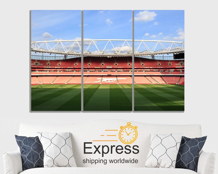 Arsenal Stadium Canvas Print Arsenal Wall Art Arsenal Fan Etsy