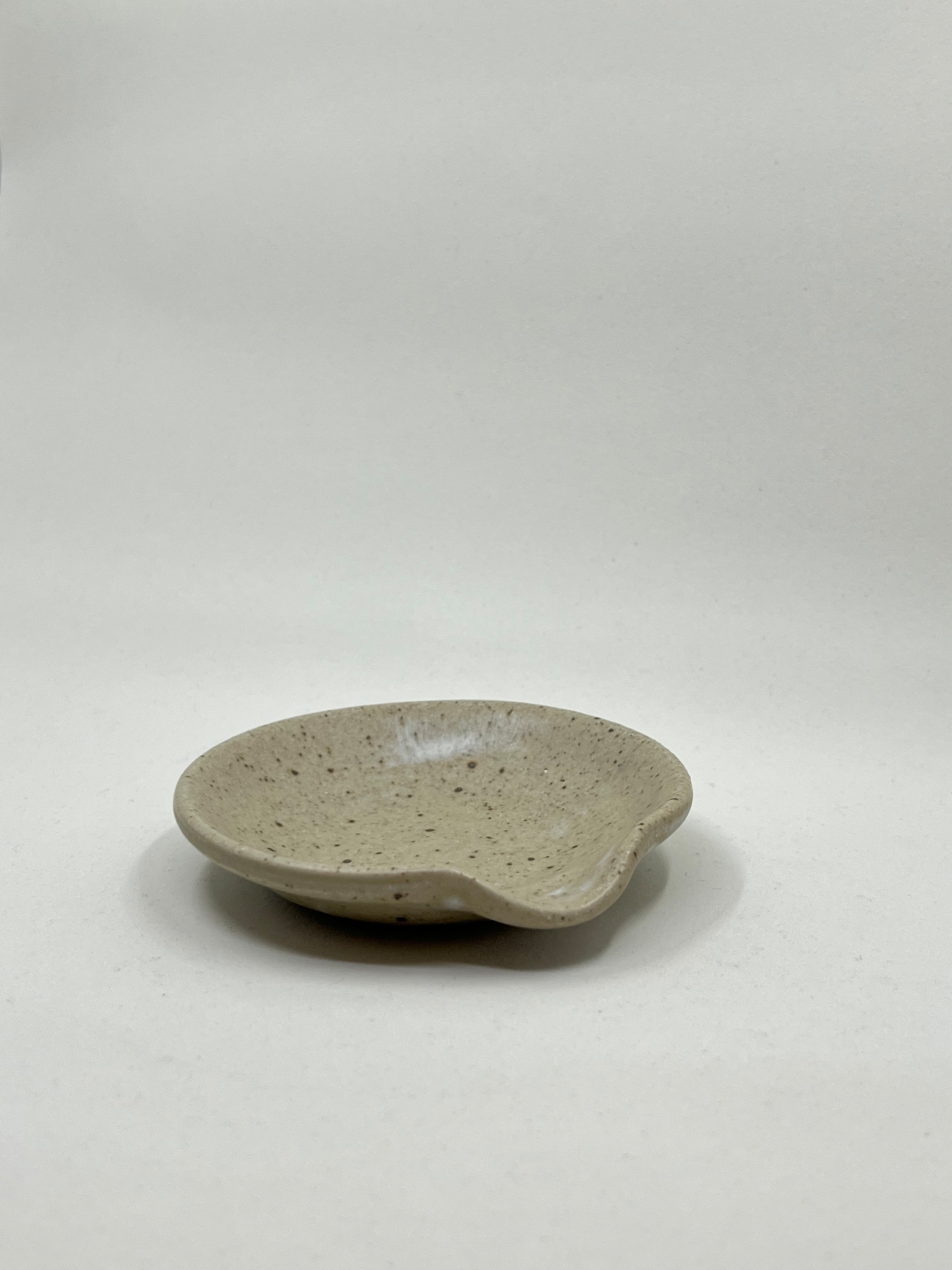 Ceramic Spoon Rest - Beige color