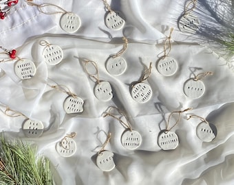 Personalized Clay Christmas Ornaments