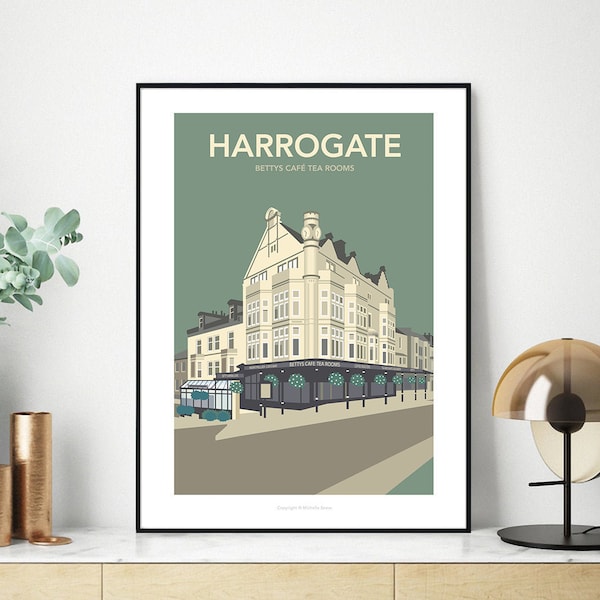 Travel Poster - Betty's cafe tea rooms, Harrogate, Yorkshire, United Kingdom