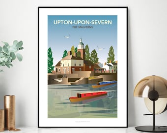 Travel Poster - Upton-upon-severn, Upton, the Malvern Hills District of Worcestershire, England