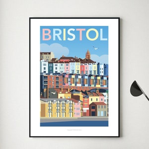 Travel Poster - Bristol Harbour, Bristol, Somerset, Gloucestershire, England, United Kingdom