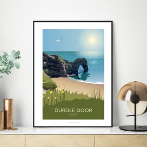 Travel Poster - Durdle Door, Dorset, Jurassic Coast, England