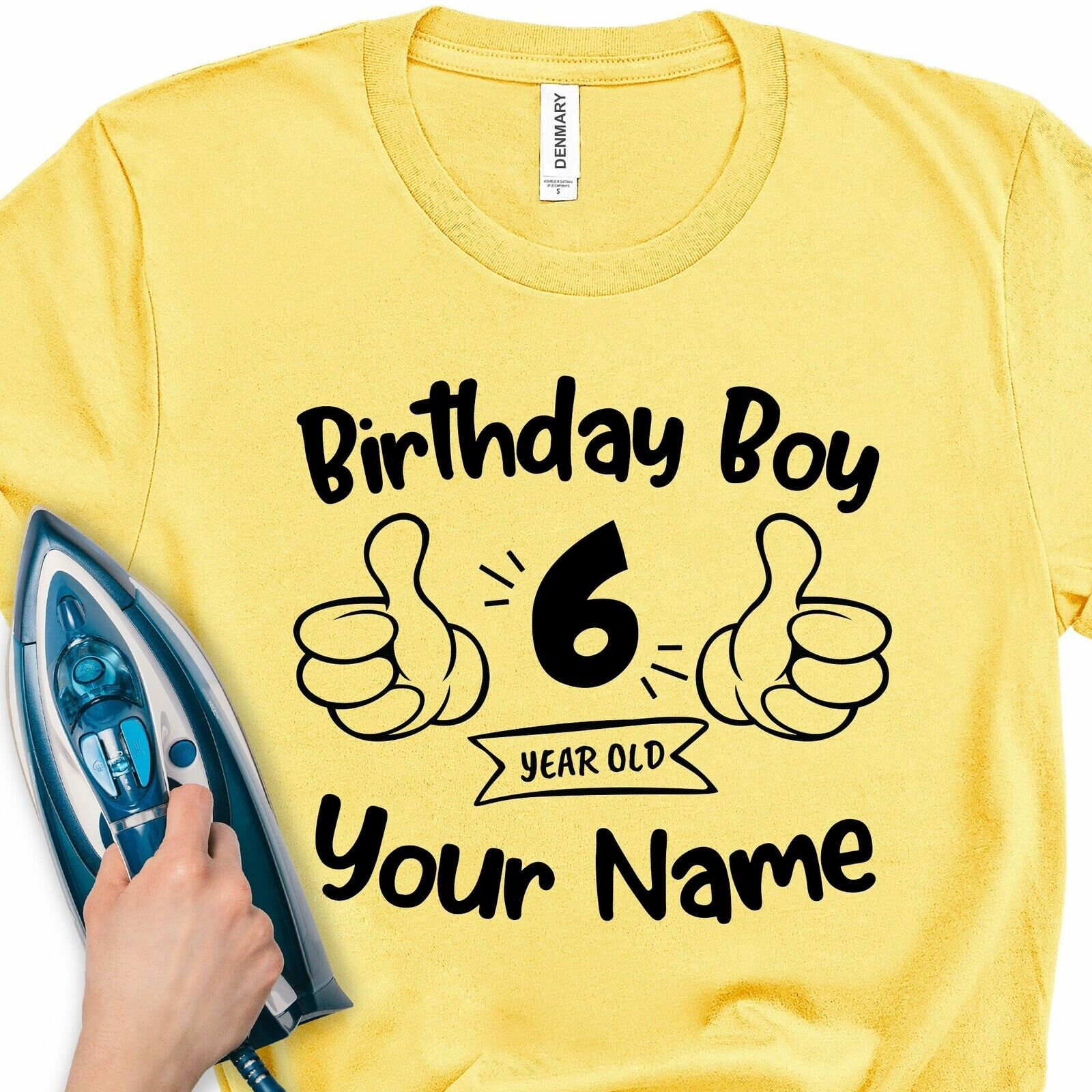 IronOn Transfer Birthday Boy TShirt Vinyl Sticker Gift Etsy