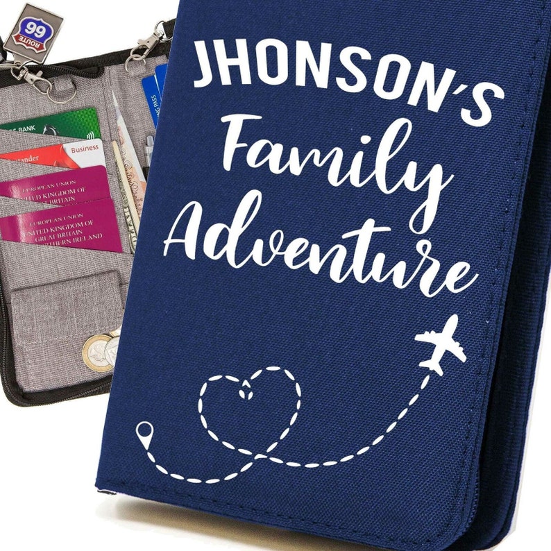 Personalised Family Passport Wallet Travel Organiser Custom Etsy