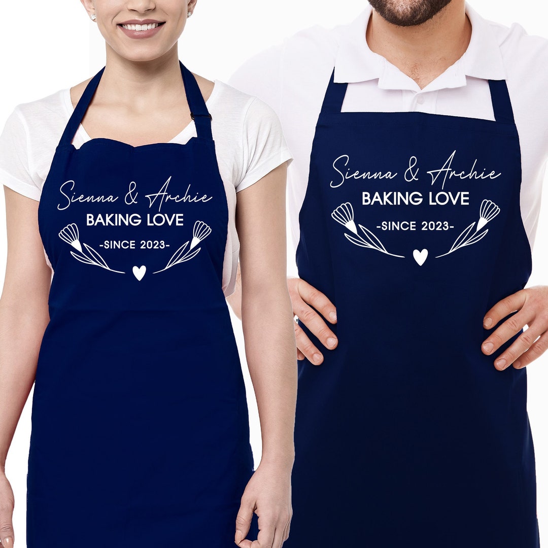 Personalised Couple Aprons Anniversary or Christmas Gift Etsy