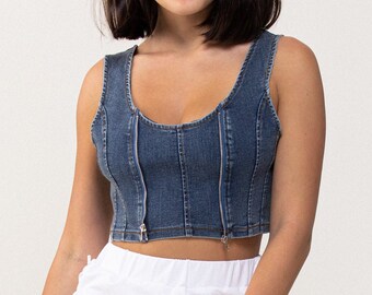 Denim cheap tank tops