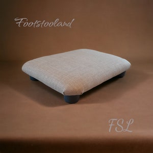 Low Footrest under desk PLAIN 7.5 cm footstool with plastic feet / multicolor handmade foot stool gift or bed step for pupil ASAP