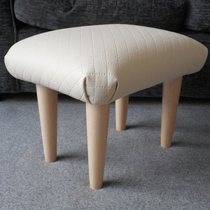 Faux Leather Footstool Diamond Small Foot stool 20-30 cm height / upholstered footstool footrest bed step home office dad mum father&#39;s day