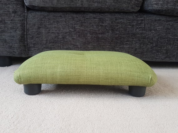 Small Under Desk Plain Footstool Multicolour / 9-10 Cm Small Footstool / 4  Upholstered Foot Stool for Mum Dad / Handmade Footrest Bed Step 