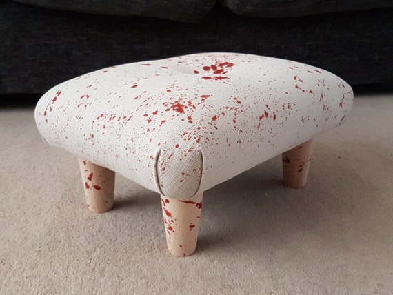 NEW Pink Little Stool Under Desk for the Office / 9-10 Cm Height Small  Upholstered Foot Stool / Handmade Footstool / Footrest 