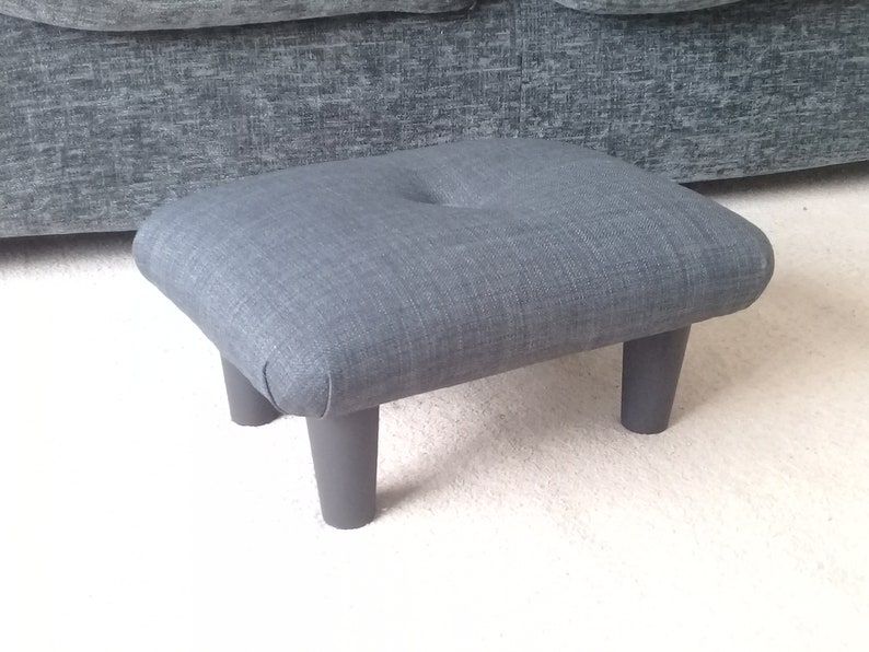 19 cm Low buttoned Footstool upholstered footstool foot stool upholstered foot stool handmade footstool handcrafted footstool