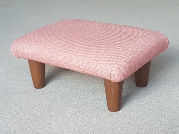 Small Under Desk Plain Footstool Multicolour / 9-10 Cm Small Footstool / 4  Upholstered Foot Stool for Mum Dad / Handmade Footrest Bed Step 