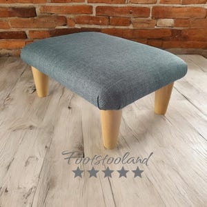 Ottoman Foot Stool home office under desk - up 26 cm Solid small plain footstool - handmade footrest bed step pupil office