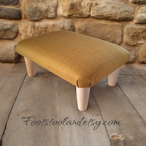 Ottoman Footstool / 10-26 cm Solid small plain stool / upholstered footstool many colours foot stool handmade footrest bed step pupil office