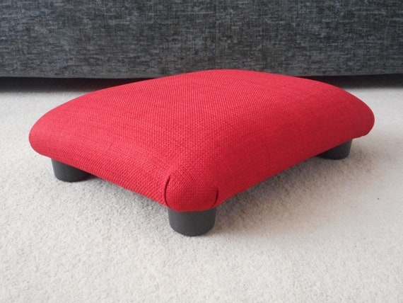 Small Under Desk Plain Footstool Multicolour / 9-10 Cm Small Footstool / 4  Upholstered Foot Stool for Mum Dad / Handmade Footrest Bed Step 