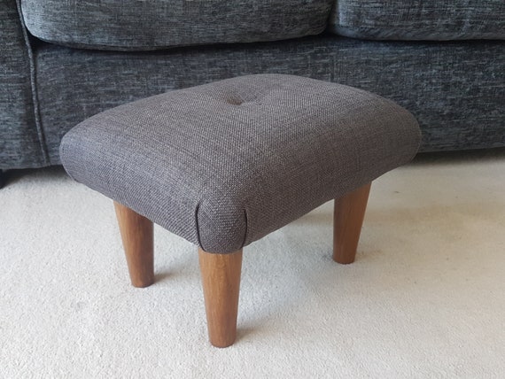 Small Under Desk Plain Footstool Multicolour / 9-10 Cm Small Footstool / 4  Upholstered Foot Stool for Mum Dad / Handmade Footrest Bed Step 