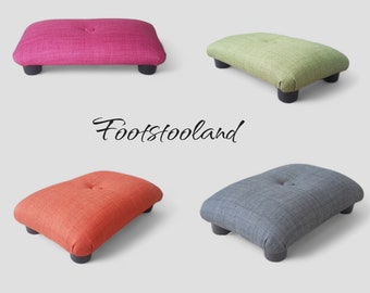 Home Office Footstool Little Under Desk Low 10 Cm 4 Stool With Plastic Feet Bed Step Multicolor Handmade Foot Stool Footrest for Office Etsy