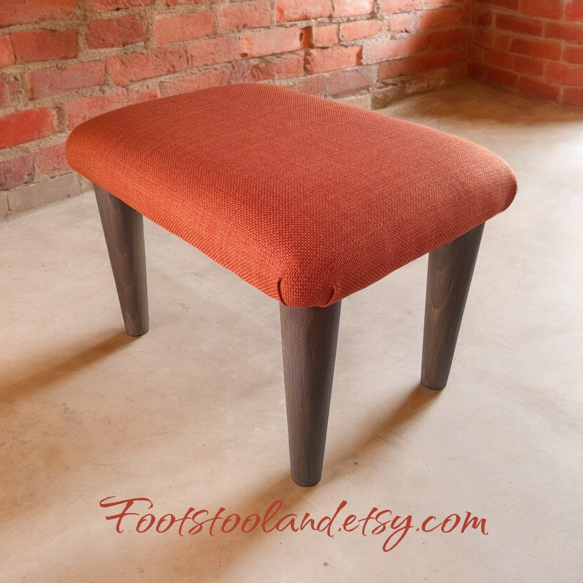Small Versatile Footstool up 26 cm 10" height solid plain stool with wooden or plastic feet / home office ottoman / bed step pupil footrest