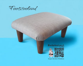 Small footstool 37Lx27Wx10-26H cm plain Footstool with wooden or plastic legs, upholstered under desk yoga stool footrest bed step for pupil