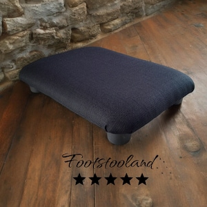Reposapiés bajo para escritorio de oficina - pequeño taburete de 7,5 cm con pies de plástico / reposapiés único hecho a mano / escalón de cama de regalo para perro gato o mamá papá