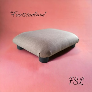 Handmade Low Footstool: Under Desk Footrest, Bed Step Stool. UD