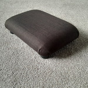 Chocolate Brown Low Under desk plain Footstool / 10 cm small upholstered footstool foot stool / handmade foot stool footrest home office