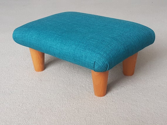 Small Under Desk Plain Footstool Multicolour / 9-10 Cm Small Footstool / 4  Upholstered Foot Stool for Mum Dad / Handmade Footrest Bed Step 