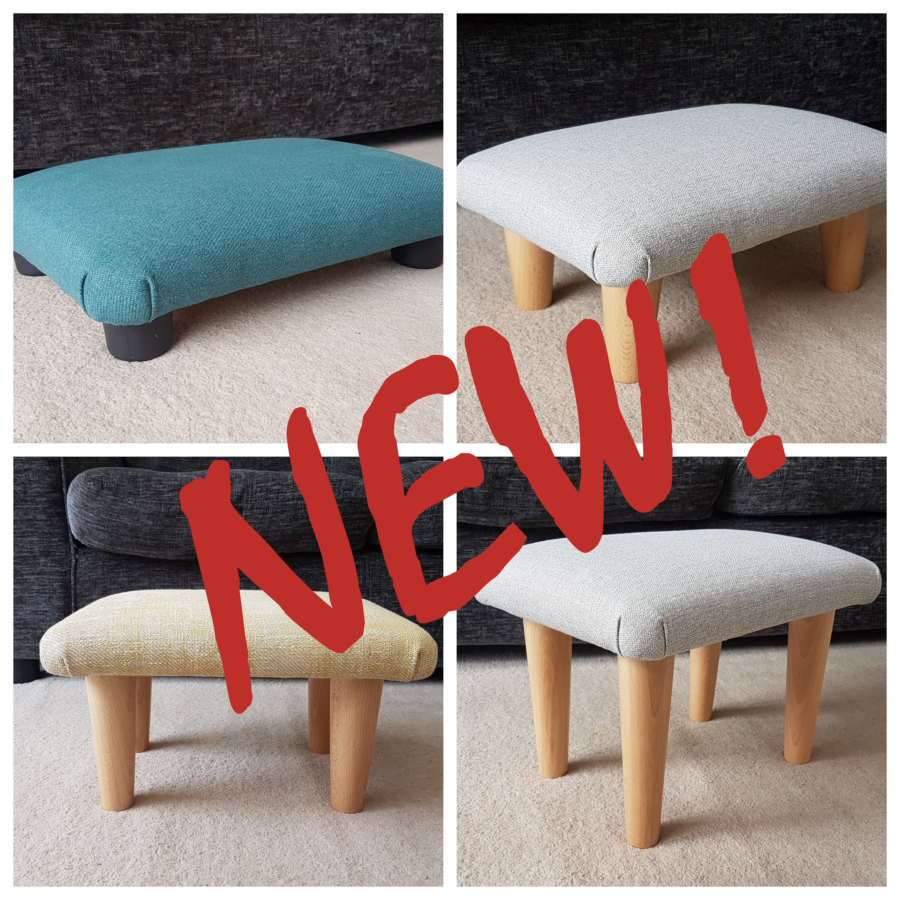 Small Under Desk Plain Footstool Multicolour / 9-10 Cm Small