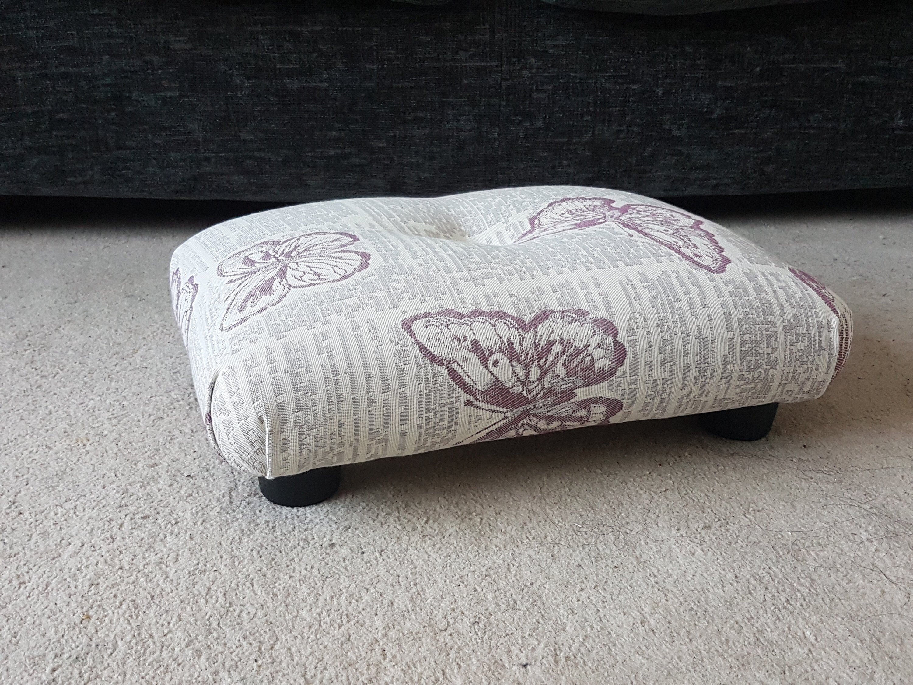 12 cm Low footstool / Small Footstool / upholstered footstool Etsy