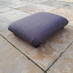 TRUFFLE brown footrest Under desk low plain Footstool / 9-10 cm small upholstered foot stool / handmade footrest for home office