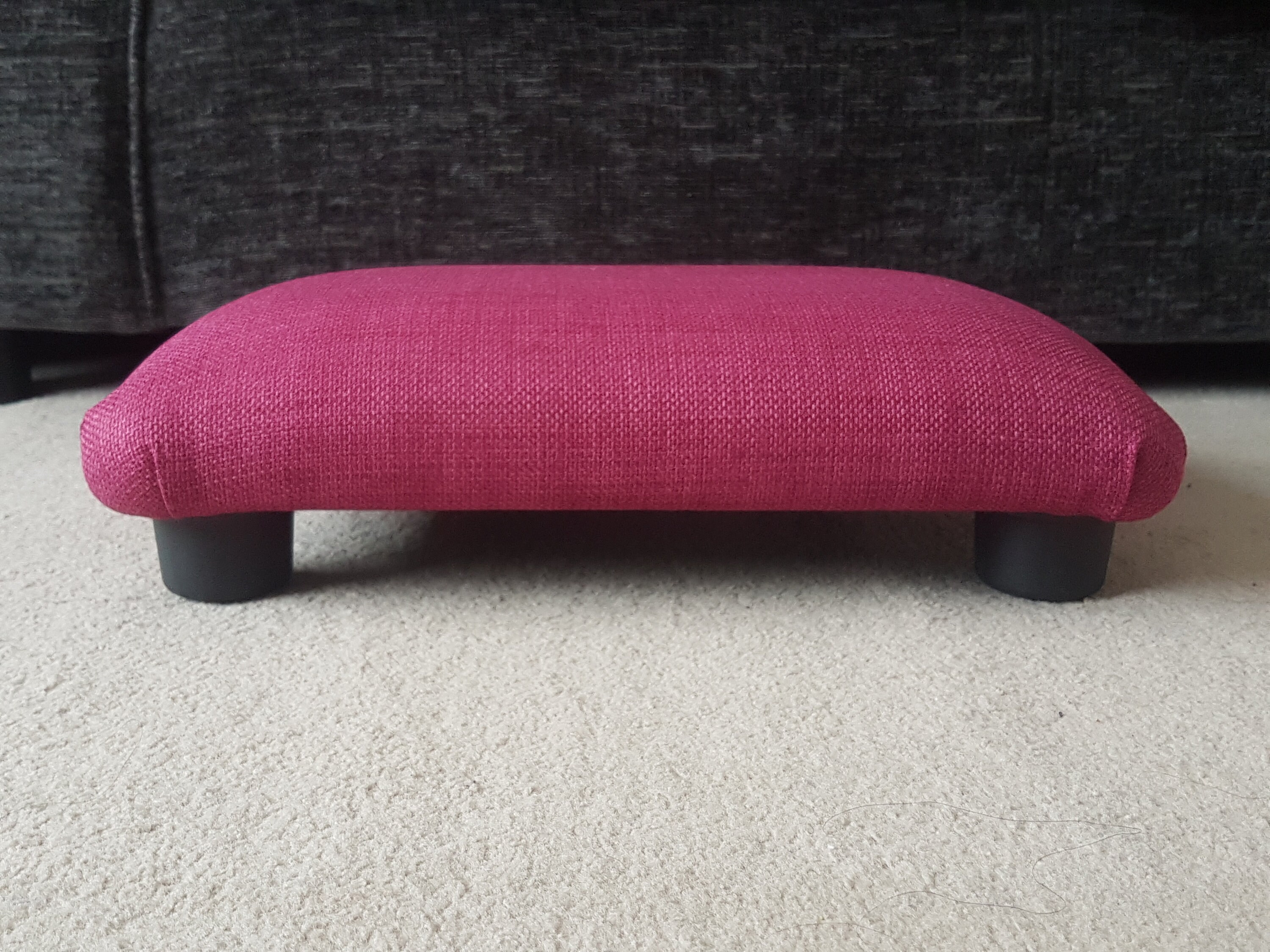 NEW Pink Little Stool Under Desk for the Office / 9-10 Cm Height Small  Upholstered Foot Stool / Handmade Footstool / Footrest 