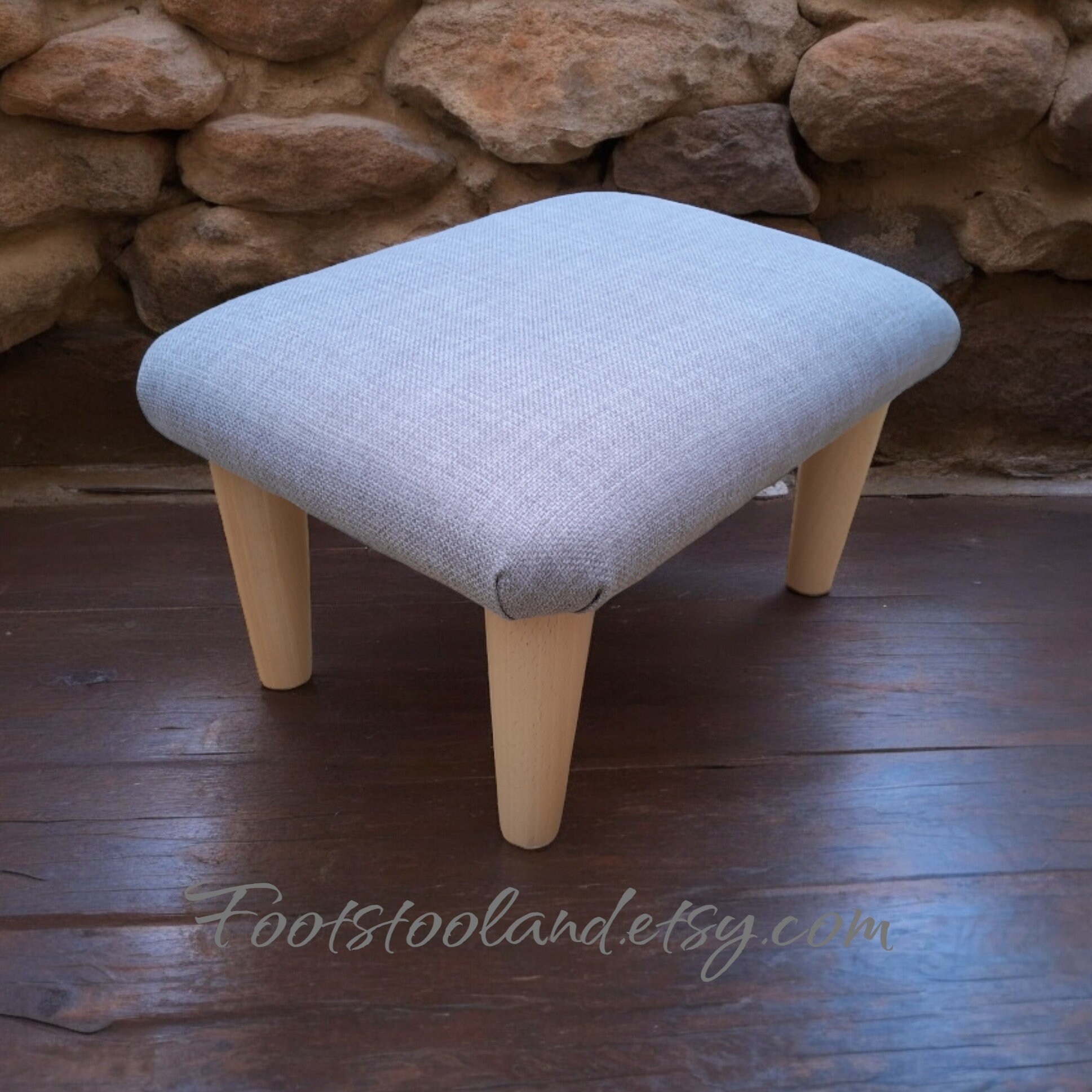 CAROLMADE Piccolo poggiapiedi ottomano da 39,1 cm, con gambe sotto la scrivania, poggiapiedi per soggiorno, camera da letto e ufficio, marrone scuro