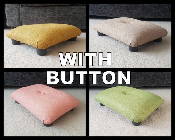 Small Under Desk Multicolour 9-10 Cm Footstool With BUTTON / Small