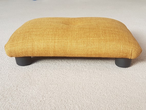 Under Desk Low Plain Multicolour Footstool / 9-10 Cm Small Upholstered Footstool  Foot Stool / Handmade Foot Stool Footrest for Home Office 