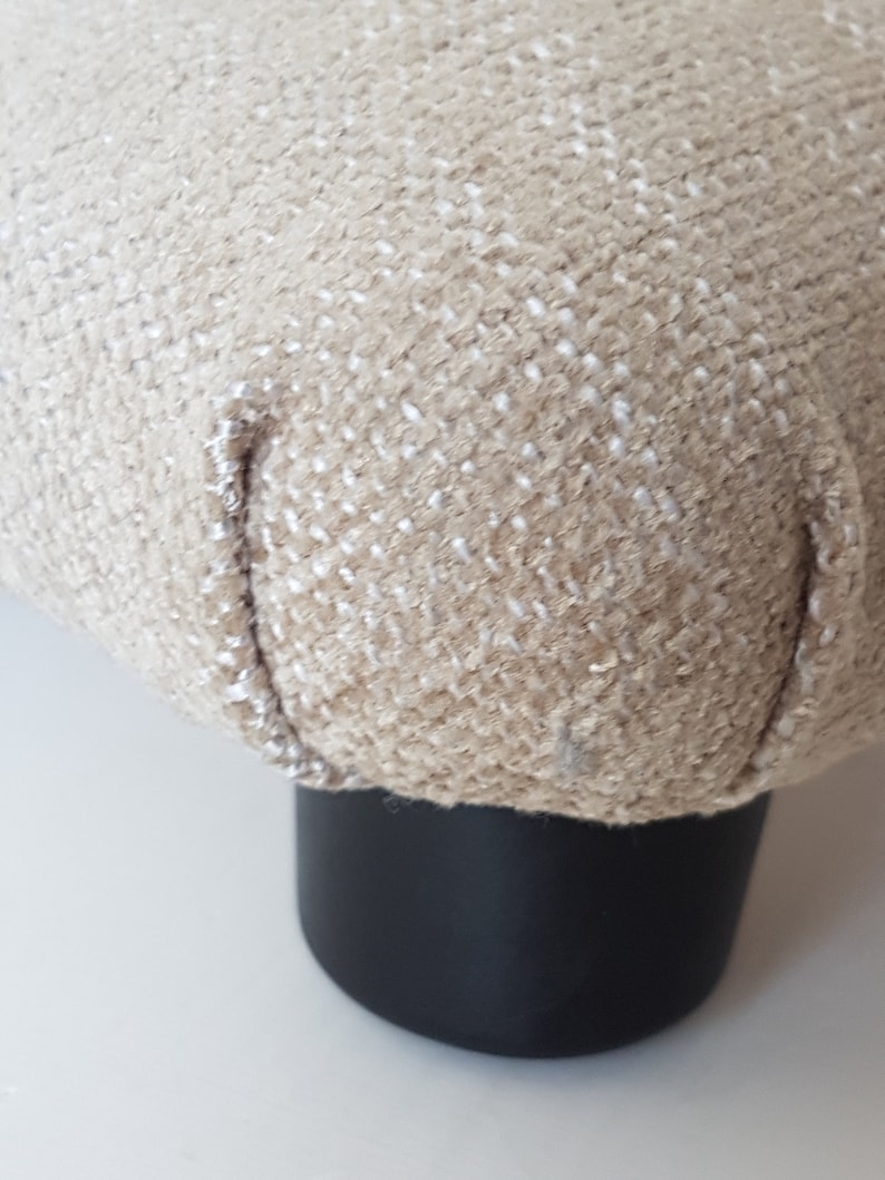 Small under desk Footstool with button small footstool upholstered footstool foot stool handmade footstool stool footrest