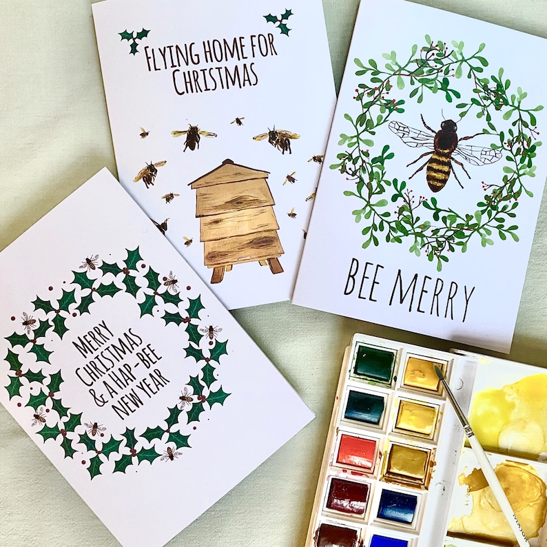 Bee Christmas Cards 