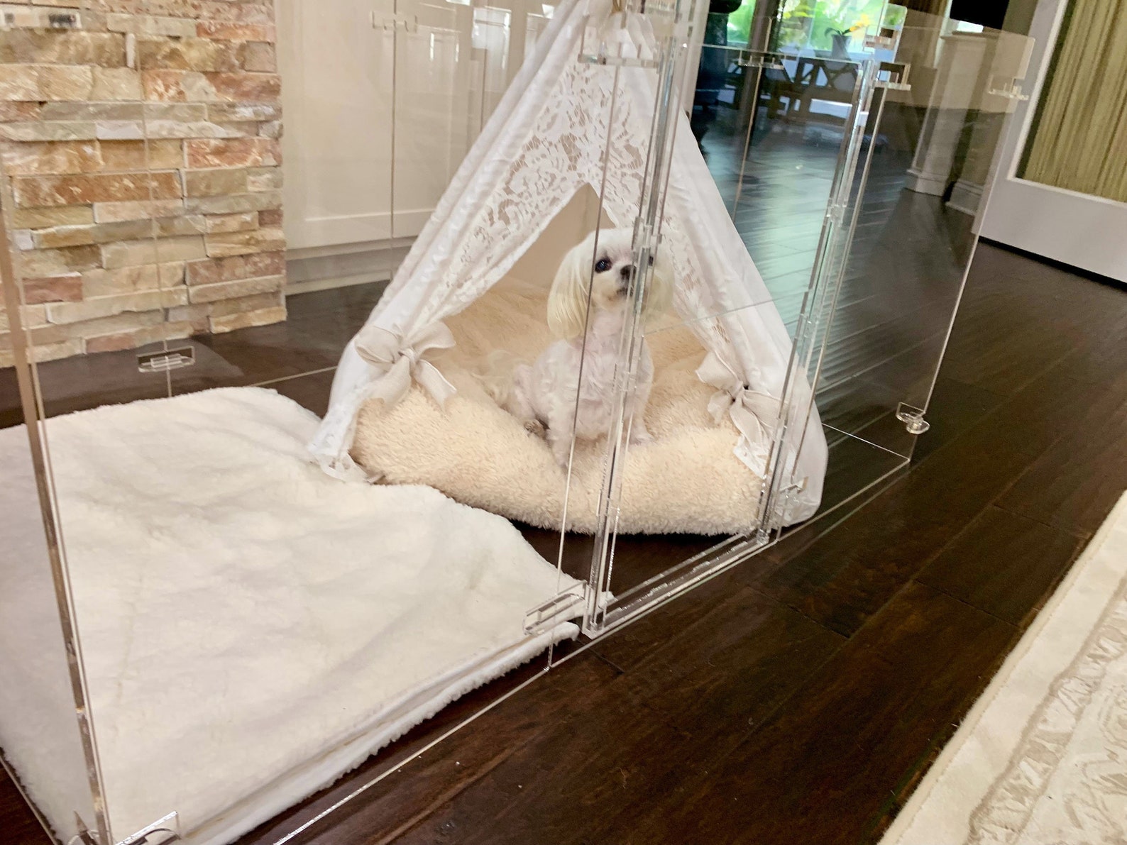 Clear Dog Playpen Acrylic Pet Pen Dog Crate Furniture Etsy