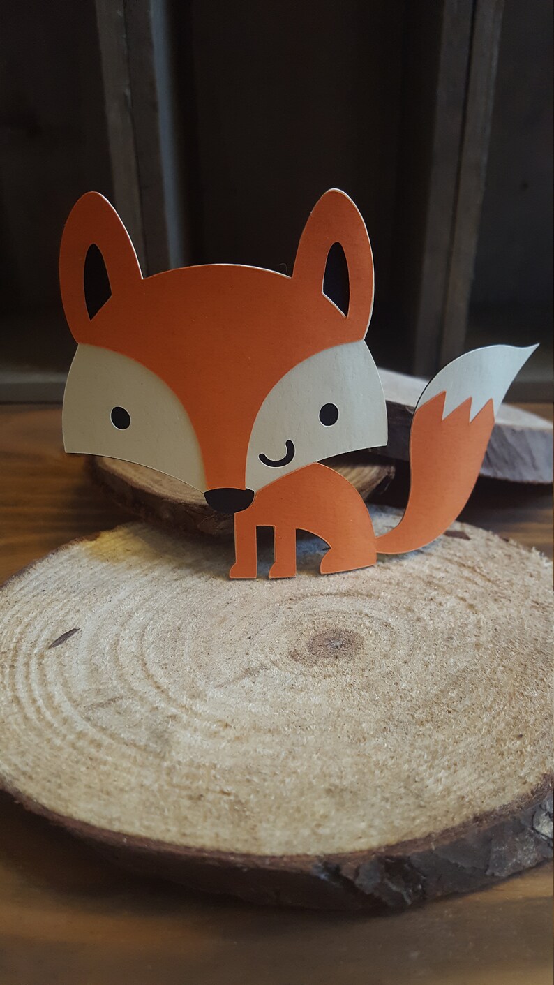 Woodland cardstock Animals and Plants Etsy