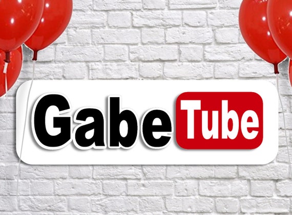 Youtube Inspired Birthday Banner Printable Banner Full Alphabet Diy Printouts Youtube Birthday Party Decor - roblox free to use template banner part 1 youtube