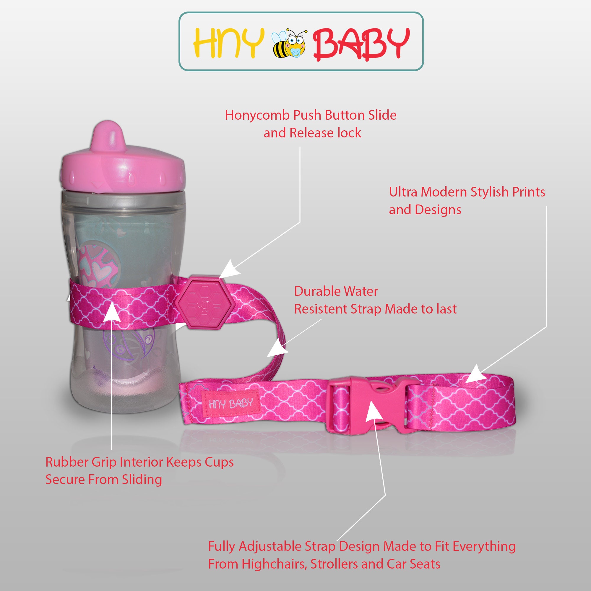 Baby Bottle Strap Sippy Cup Strap For Highchair Stroller Cup Holder