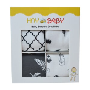 Bandana Bibs 4-Pack Bibs,bib,Baby Bib,Baby Boy, Baby Girl, Feeding, Drooling Covers | Adjustable Snaps for Infants| 100% Organic Cotton