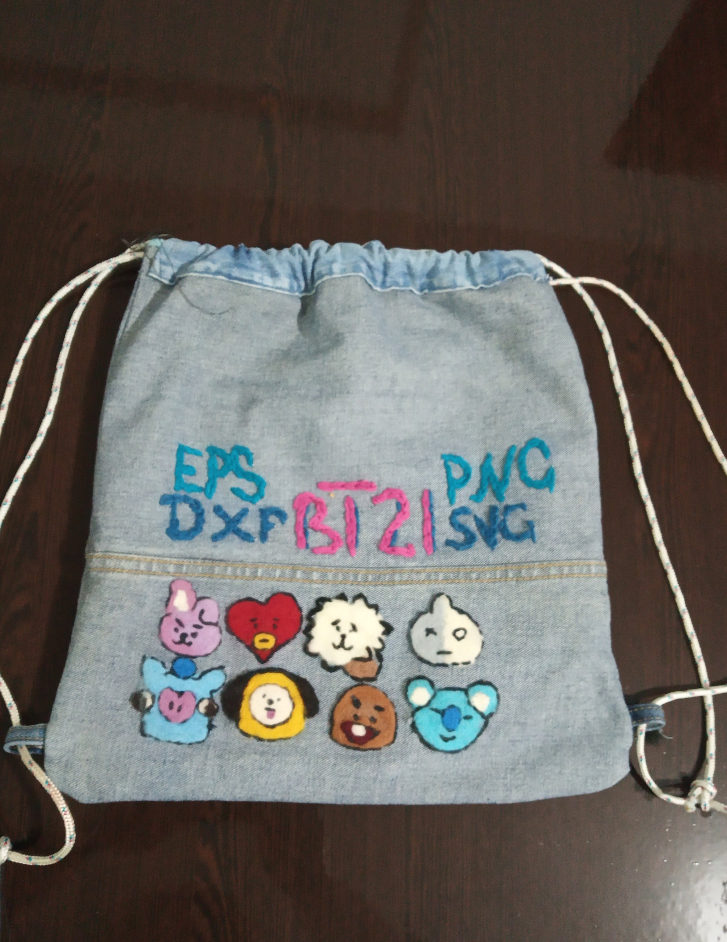 bt21 drawstring bag